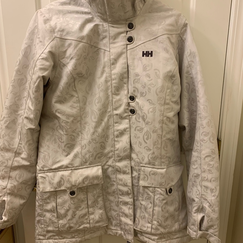 **HELLY HANSEN** White Winter Jacket Sz: L